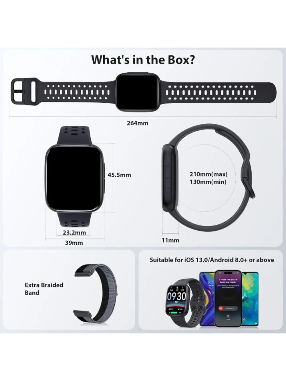 Men's Smart Watch with 1.85